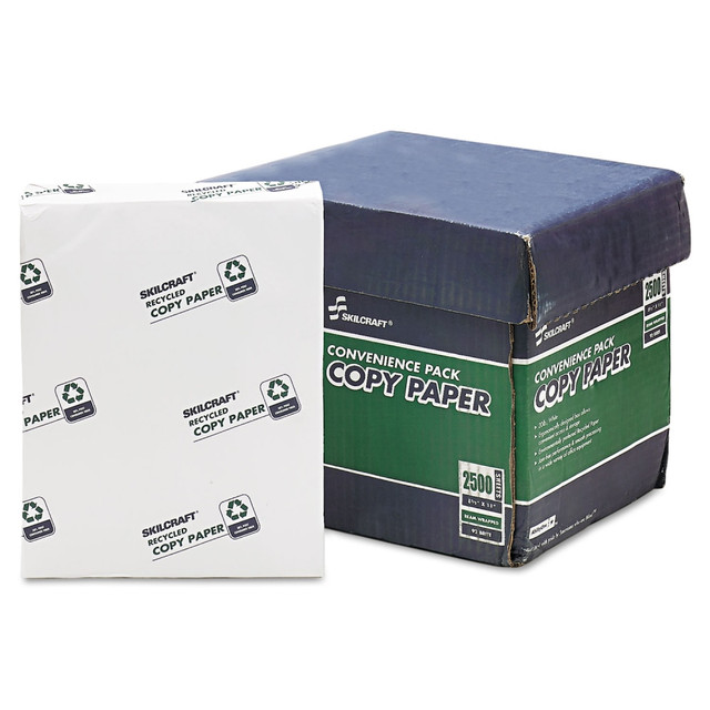 NATIONAL INDUSTRIES FOR THE BLIND 7530-01-562-3259 SKILCRAFT Xerographic Copy Paper, 5 Reams, White, Letter (8.5in x 11in), 2500 Sheets Per Case, 20 Lb, 92 Brightness, 30% Recycled NATIONAL INDUSTRIES FOR THE BLIND 7530-01-562-3259 SKILCRAFT Xerographic Copy Paper, 5 Reams, White, Letter (8.5in x 11in), 2500 Sheets Per Case, 20 Lb, 92 Brightness, 30% Recycled