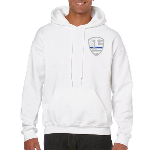 Thin Blue Line 1AS-H-WHITE-M Hoodie - 1* Asterisk Thin Blue Line