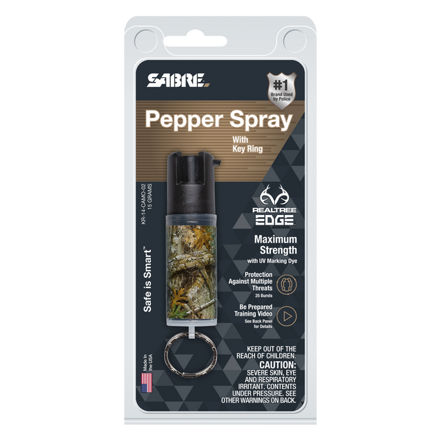 Sabre KR-14-CAMO-02 Realtree Edge Camouflage Pepper Spray w/ Key Ring Sabre KR-14-CAMO-02 Realtree Edge Camouflage Pepper Spray w/ Key Ring