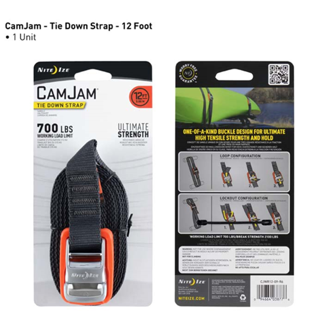 Nite-Ize CJWR12-09-R6 CamJam Tie Down Strap Nite-Ize CJWR12-09-R6 CamJam Tie Down Strap