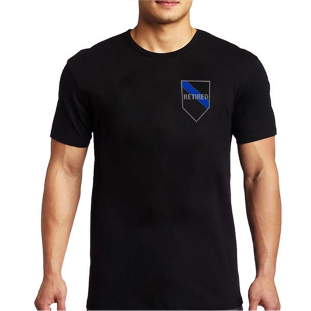 Thin Blue Line MENS-RET-BLUE-MEDIUM Men's Retired Thin Blue Line Shirt Thin Blue Line MENS-RET-BLUE-MEDIUM Men's Retired Thin Blue Line Shirt