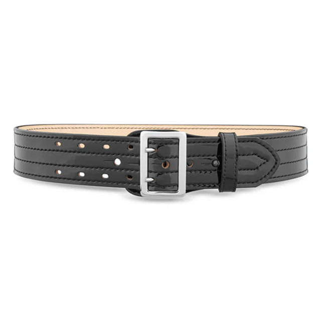 Dutyman 4031-50-9001 2-1/4"" Hi-Gloss Leather Sam Brown 4 Row Stitch Duty Belt with Nickel Buckle Dutyman 4031-50-9001 2-1/4"" Hi-Gloss Leather Sam Brown 4 Row Stitch Duty Belt with Nickel Buckle