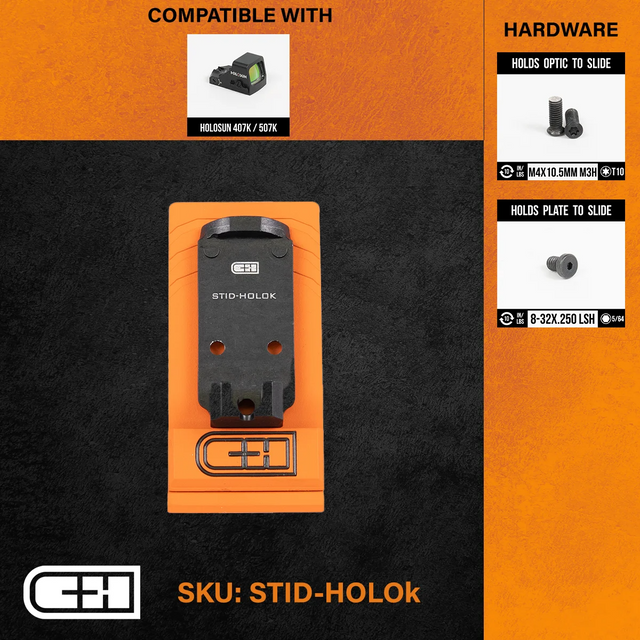 C&H Precision STID-HOLOK Optics Adapter Plate - Staccato Duo Low Witness C&H Precision STID-HOLOK Optics Adapter Plate - Staccato Duo Low Witness