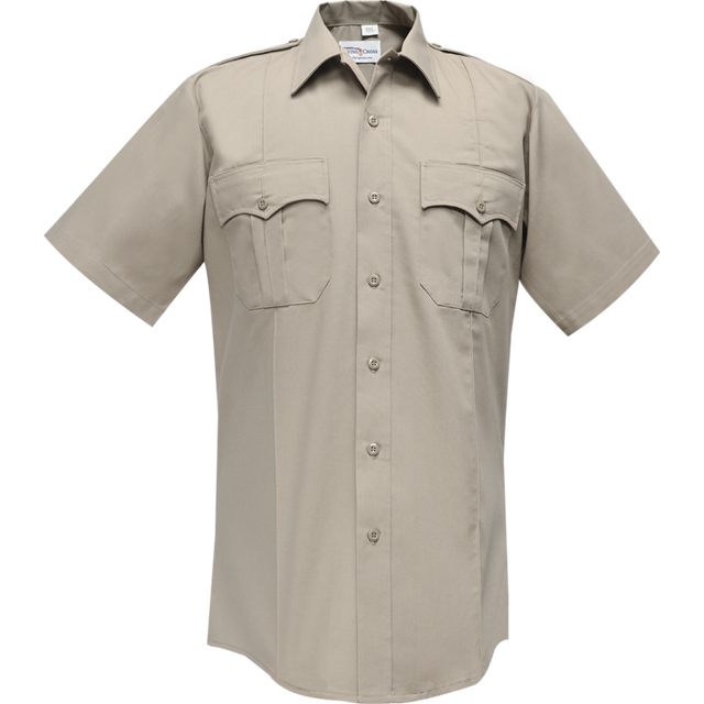 Flying Cross 85R78Z 04 21.0/21.5 N/A Command Short Sleeve Shirt w/ Zipper