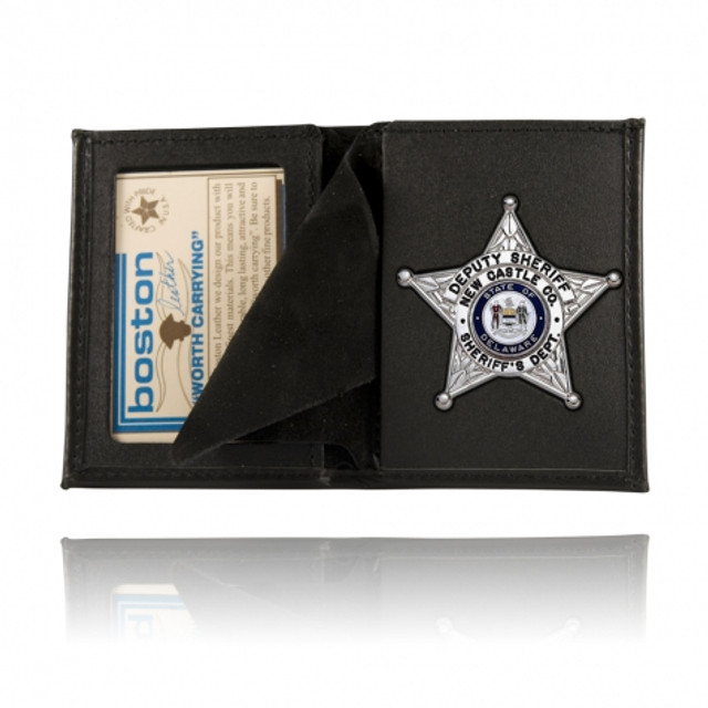 Boston Leather 150-S-9011 Book Style Badge Wallet