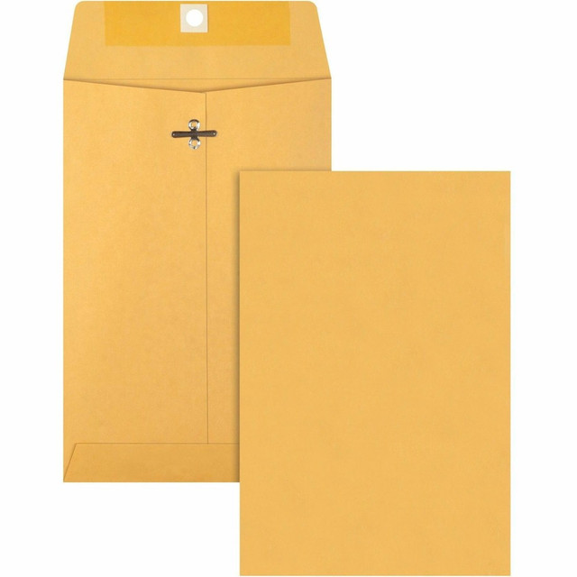 SP RICHARDS Business Source 36660  Heavy-duty Metal Clasp Envelopes - Clasp - #55 - 6in Width x 9in Length - 28 lb - Clasp - Kraft - 100 / Box - Kraft