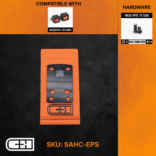C&H Precision SAHC-EPS Optics Adapter Plate - Springfield Hellcat w/ RMSc Footprint C&H Precision SAHC-EPS Optics Adapter Plate - Springfield Hellcat w/ RMSc Footprint