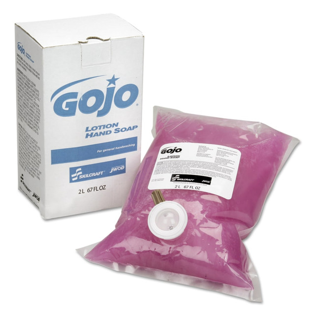 NATIONAL INDUSTRIES FOR THE BLIND 5220837 SKILCRAFT GOJO Antibacterial Liquid Lotion Hand Soap, Floral Scent, 67.6 Oz, Carton Of 4 Bottles (AbilityOne 8520015220837) NATIONAL INDUSTRIES FOR THE BLIND 5220837 SKILCRAFT GOJO Antibacterial Liquid Lotion Hand Soap, Floral Scent, 67.6 Oz, Carton Of 4 Bottles (AbilityOne 8520015220837)