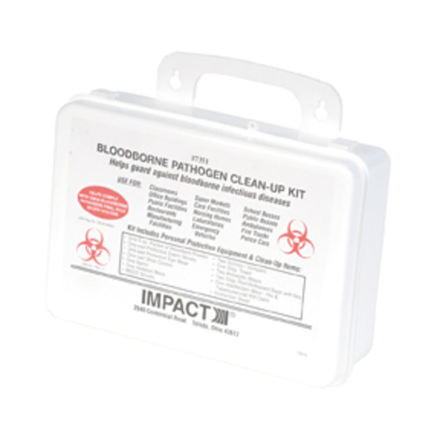 IMPACT PRODUCTS INC. 7351 ProGuard Blood/Bodily Fluid Cleanup Kit - Plastic Case - 1 Each