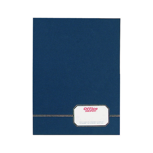 TOPS BRANDS Oxford 4162  Monogram Executive Twin Pocket Folder, Letter Size, Blue/Gold, Pack Of 4