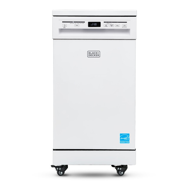 W APPLIANCE COMPANY LLC BPD8W Black+Decker Portable Dishwasher, 35-11/16inH x 17-11/16inW x 23-5/8inD, White W APPLIANCE COMPANY LLC BPD8W Black+Decker Portable Dishwasher, 35-11/16inH x 17-11/16inW x 23-5/8inD, White