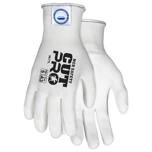 MCR Safety 9677XL Ultra Tech DiamondTech White, White PU