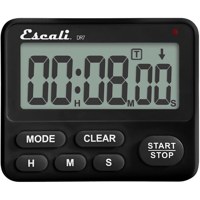 Keep track of kitchen activities with this KitchenSupply Escali Extra Loud digital timer. With its easy-to-use interface and extra loud alarm, this timer is a must-have for any busy kitchen. Simple buttons make setting the countdown easy, allowing you to focus on your cooking without worrying about keeping track of time. The loud alarm ensures that you never miss a beat. Made with high-quality materials, this digital timer is built to last and withstand the demands of a busy kitchen. Customization lets you set the timer to suit your needs.  Use timer to keep track of your cooking or bakingDurable construction for long-lasting use in the kitchenCustomize timer to suit your specific cooking needsCompact size and portable design allows for convenient placement