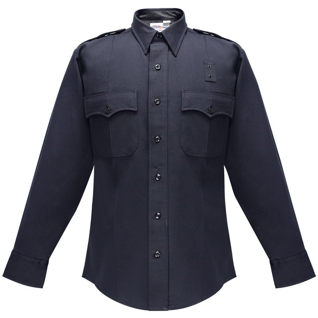 Flying Cross 48W39 86 16.0 32/33 Deluxe Tactical Long Sleeve Shirt w/ Com Ports - LAPD Navy