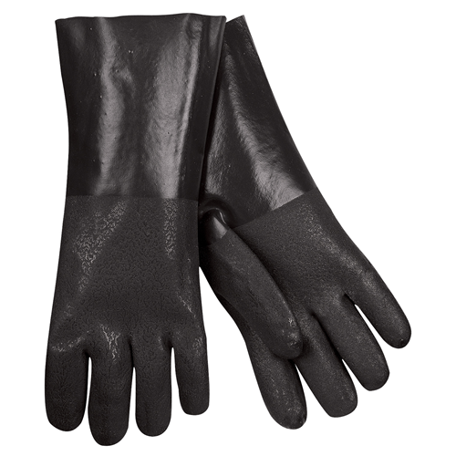 MCR Safety 6514S Black, Double Dip, Textured, 14