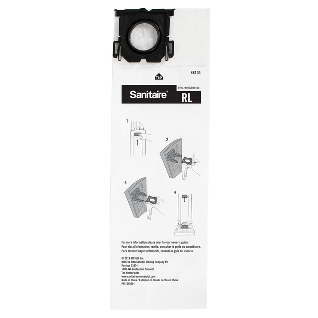 ELECTROLUX 68104 Sanitaire RL Premium Paper Vacuum Bags, 4.1-Quart, White, Pack Of 5 Bags ELECTROLUX 68104 Sanitaire RL Premium Paper Vacuum Bags, 4.1-Quart, White, Pack Of 5 Bags