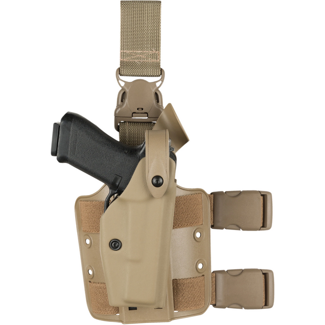 Safariland 1135234 Model 6005 SLS Tactical Holster with Quick-Release Leg Strap for Beretta 92 w/ ITI Light