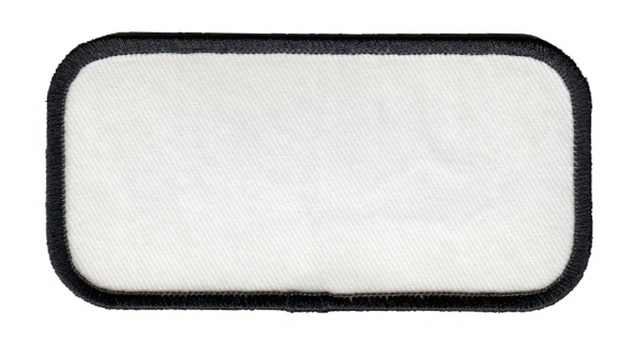 Hero's Pride 4726 Blank Name Patch w/ Black Border - 4''x2''