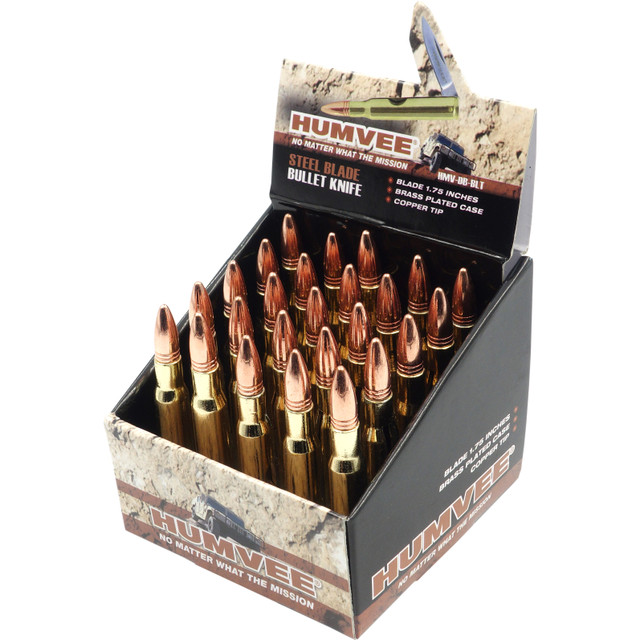 Humvee HMV-DB-BLT Bullet Knife Display Box of 25