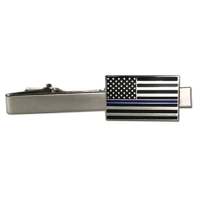 Thin Blue Line CLIP-TBLA Thin Blue Line Flag Tie Clip Thin Blue Line CLIP-TBLA Thin Blue Line Flag Tie Clip