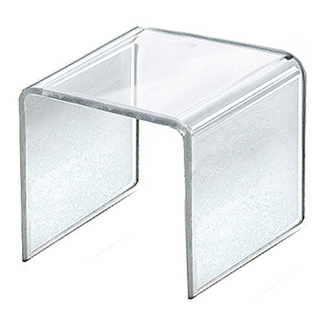AZAR DISPLAYS 515326  Riser Displays, 3-1/2inH x 3-1/2inW x 3-1/2inD, Clear, Pack Of 4 Risers