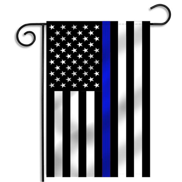 Thin Blue Line GARDEN-AMERICAN-BLUE Thin Blue Line American Garden Flag, 12.5 x 18 Inches