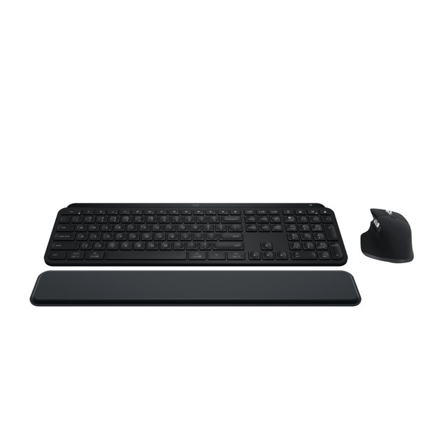 LOGITECH 920-012274  MX Keys S Wireless Keyboard And Mouse Combo With Palm Rest, Full Size, 22% Recycled, Black, 920-012274