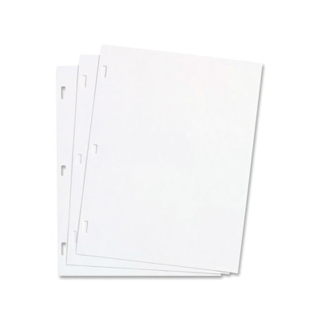 ACCO BRANDS USA, LLC 90310 Wilson Jones White Ledger Paper, 8 1/2in x 11in, Plain, 100 Sheets/Box - Plain - Unruled - 3 Hole(s) - 28 lb Basis Weight - 8 1/2in x 11in - White Paper - Punched - 100 / Box