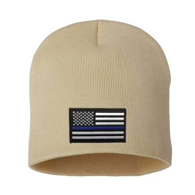 Thin Blue Line BEANIE-8INCH-TBL-DESERT Thin Blue Line Knit Beanie 8 Inch Thin Blue Line BEANIE-8INCH-TBL-DESERT Thin Blue Line Knit Beanie 8 Inch