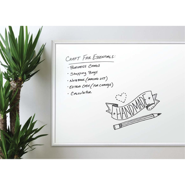 UBRANDS, LLC 030U00-01 U Brands Non-Magnetic Melamine Dry Erase Board, 23in X 17in, Silver Aluminum Frame