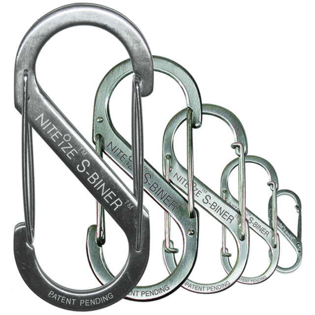 Nite-Ize SB1-2PK-11 Dual Carabiner Stainless Steel