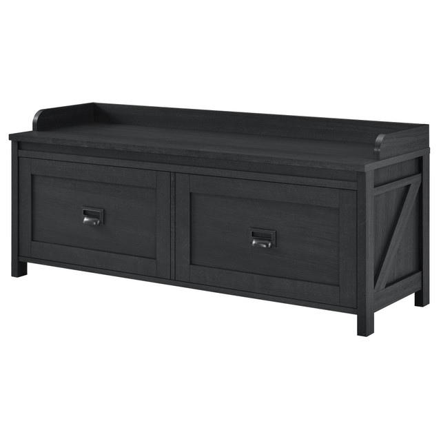 AMERIWOOD INDUSTRIES, INC. 7808886COM Ameriwood Home Farmington Entryway Storage Bench, 19-13/16inH x 47-5/8inW x 15-15/16inD, Black