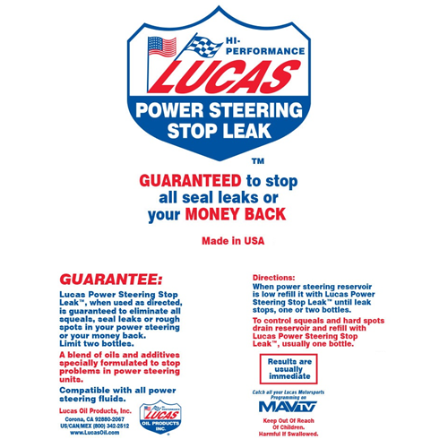 Lucas Oil 10143 Powering Steering Stop Leak