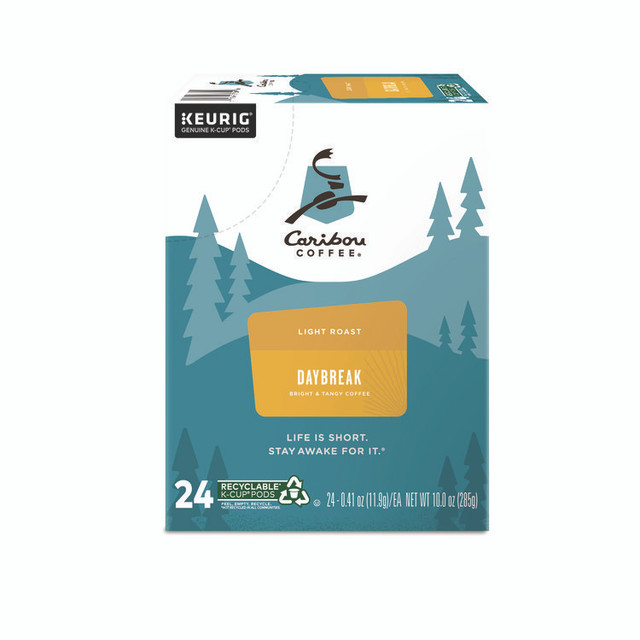 KEURIG DR PEPPER Caribou Coffee® 6994 Daybreak Morning Blend Coffee K-Cups, 24/Box