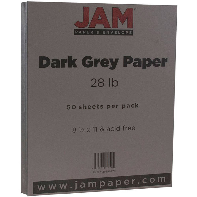 IMSI SOFTWARE PUBLISHING 26396470 JAM Paper Color Multi-Use Printer & Copy Paper, Dark Gray, Letter (8.5in x 11in), 50 Sheets Per Pack, 28 Lb
