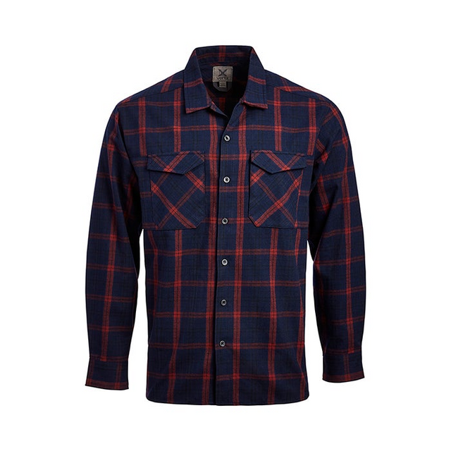 Vertx VTX1500MDCPSMALL Canyon River Flannel Shirt - Midnight Clay Plaid
