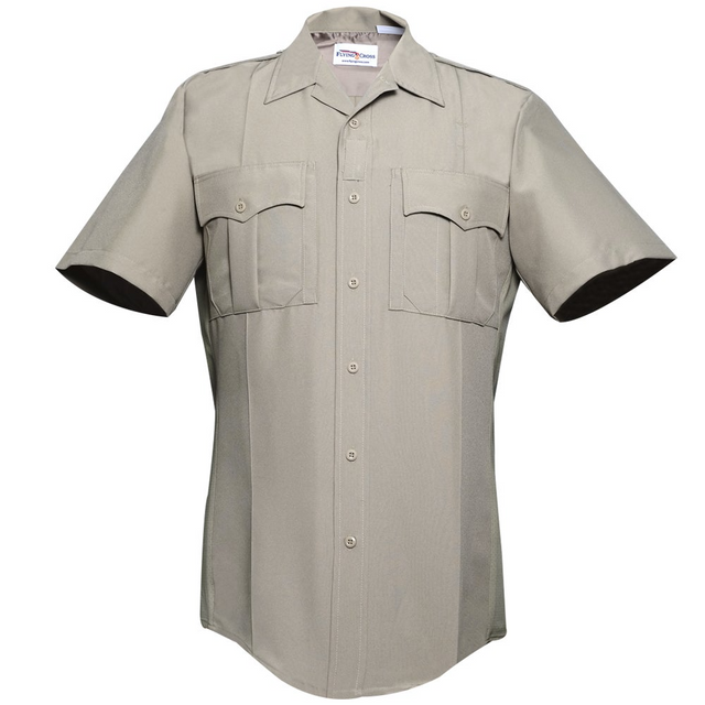 Flying Cross 92R78Z 04 3XL N/A Command Power Stretch Short Sleeve Shirt w/ Zipper