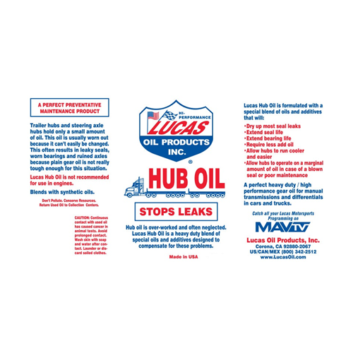 Lucas Oil 10089 Hub Oil