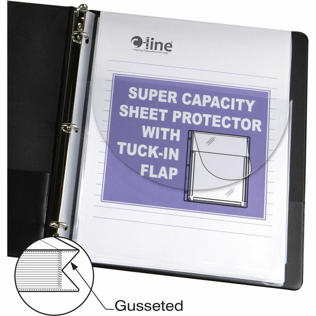 CLINE PRODUCTS INC 61027 C-Line Super Capacity Super Heavyweight Vinyl Sheet Protectors with Tuck-In Flap - Clear, Top Loading, 11 x 8-1/2, 10/PK, 61027