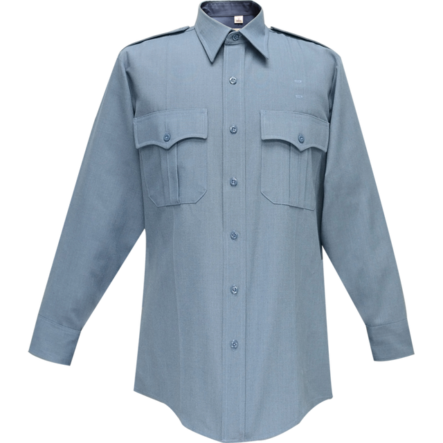 Flying Cross 45W66 26 17.0 36/37 Deluxe Tropical Long Sleeve Shirt w/ Pleated Pockets