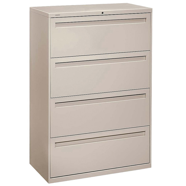 HNI CORPORATION 784LL HON Brigade 700 36inW x 18inD Lateral 4-Drawer File Cabinet, Putty