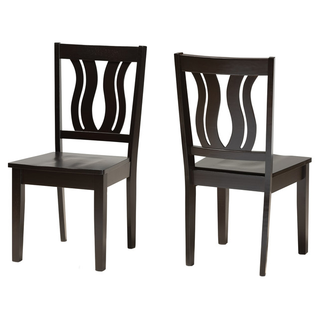 WHOLESALE INTERIORS, INC. Baxton Studio 2721-11377  Fenton Dining Chairs, Dark Brown, Set Of 2 Chairs