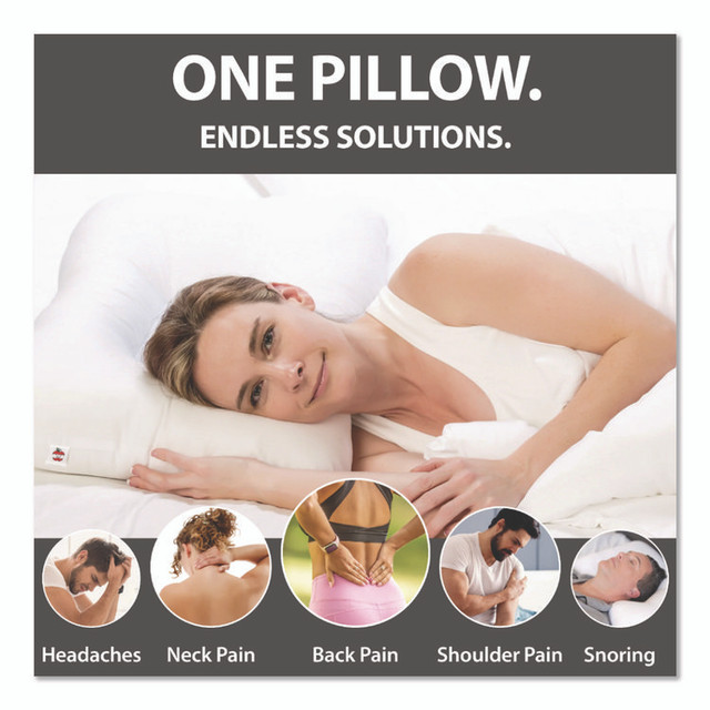 CORE PRODUCTS INTERNATIONAL, INC FIB241 D-Core Cervical Pillow, Mid-Size, 23 x 5 x 15, White