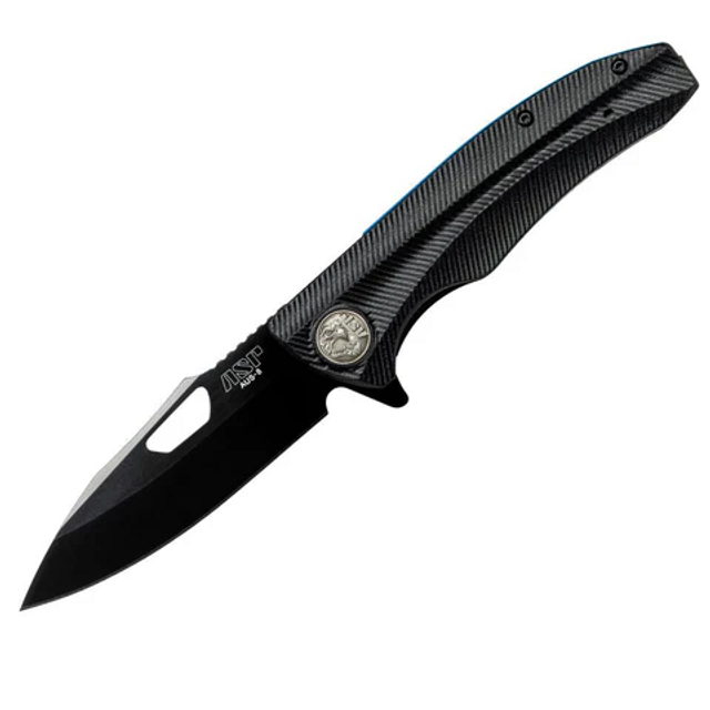 ASP 55723 PDK-2B: Police Duty Knife, Grooved Grip, Black Blade