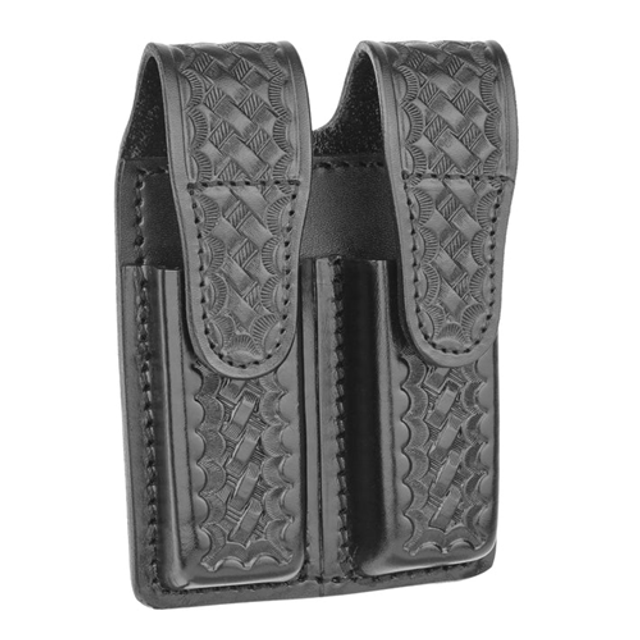 Dutyman 8521LH Basketweave Leather Double Magazine Holder for 9MM Dutyman 8521LH Basketweave Leather Double Magazine Holder for 9MM