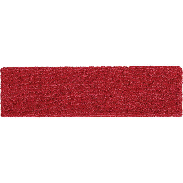 RUBBERMAID 2132423CT  Commercial Adaptable Microfiber Flat Mop Pads, 19-1/2in x 5-1/2in, Red, Pack Of 12 Pads