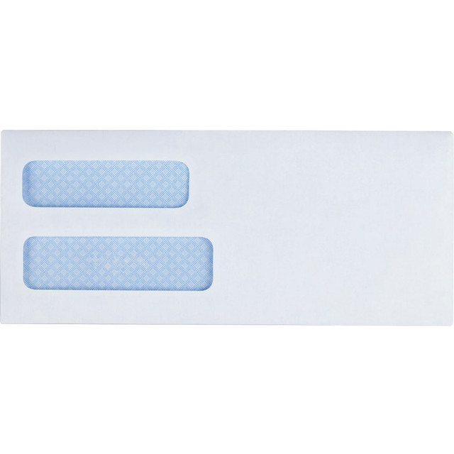 SP RICHARDS Business Source 42204  No. 8-5/8 Business Check Envelopes - Double Window - #8 5/8 - 8 5/8in Width x 3 5/8in Length - 24 lb - Gummed - Wove - 500 / Box - White