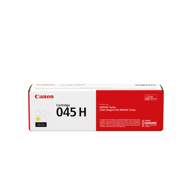 CANON USA, INC. 1243C001AA Canon 045H Yellow High Yield Toner Cartridge, 1243C001