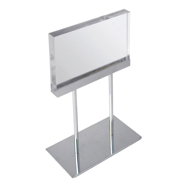 AZAR DISPLAYS 104560 Elite Series Acrylic Horizontal Block Countertop Sign Holder, 8.5inW x 5.5inH x 4inD, Clear AZAR DISPLAYS 104560 Elite Series Acrylic Horizontal Block Countertop Sign Holder, 8.5inW x 5.5inH x 4inD, Clear