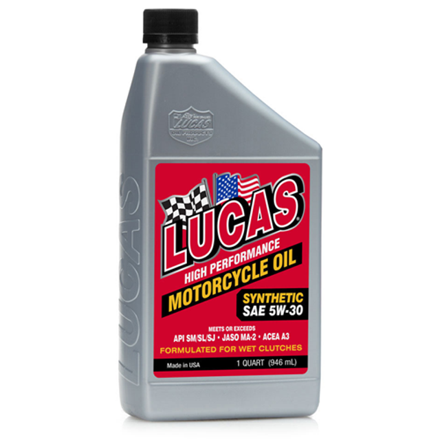 Lucas Oil 10706-6 Synthetic SAE High Performance Motorcycle Oil Lucas Oil 10706-6 Synthetic SAE High Performance Motorcycle Oil